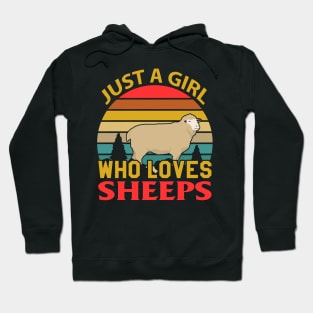 Just A Girl Who Loves Sheep Sheeps Lover Gift Hoodie